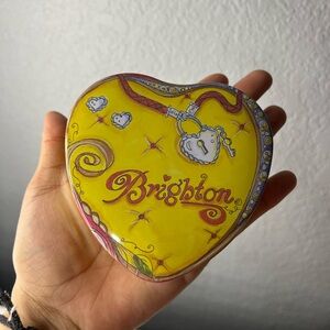 Brighton Yellow Heart Trinket Box with Lock Design